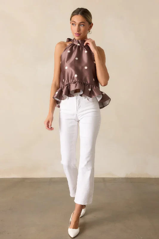 Comfy Dress Over You Again White High Waisted Straight Leg Jeans