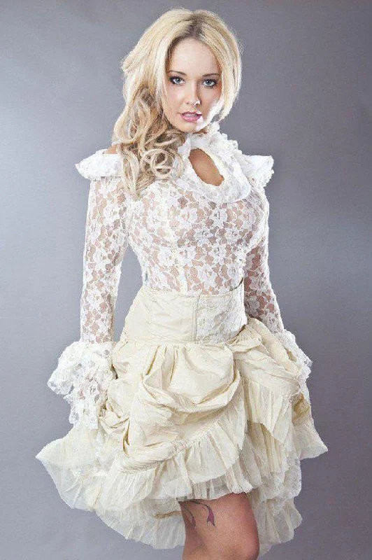 Cozy Essentials Queen Long Sleeve Gothic Top In Lace