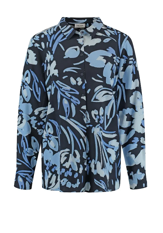 Light Comfort Gerry Weber Floral Print Shirt, Ocean Wonders