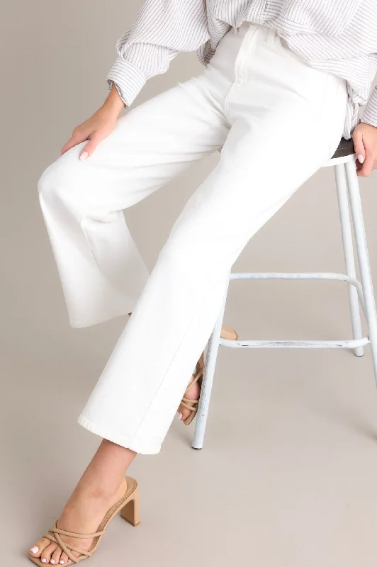 Timeless Outfits Into The Clouds White Cropped Wide Leg Jeans (RESTOCK FEB 2025)