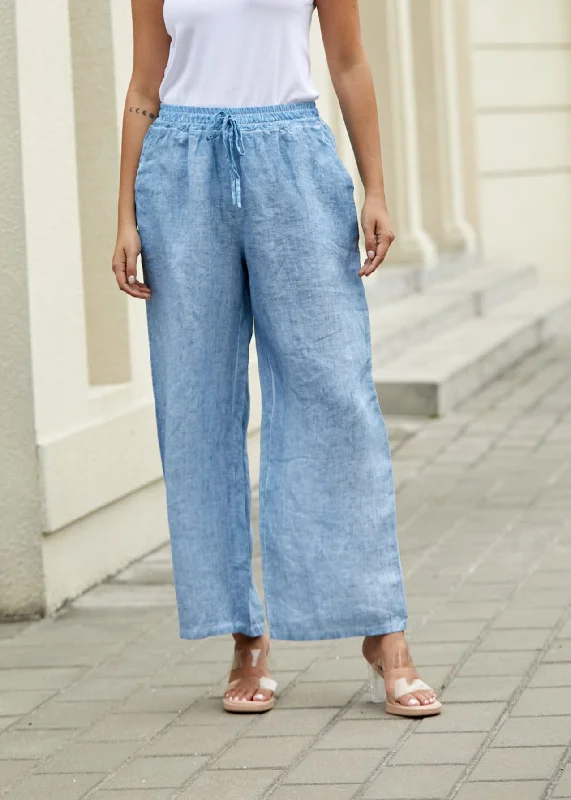 Easy Comfort Style Orange - Cold Wash Linen Pant