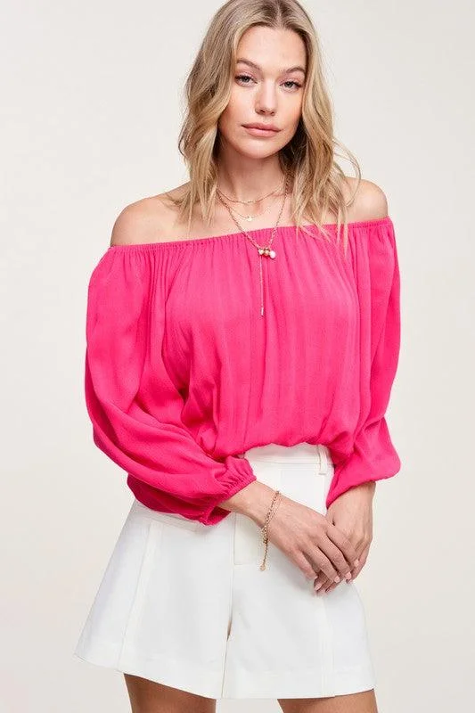 Relaxed Jackets La Miel Jenna Off Shoulder Blouse
