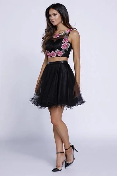Cozy Essentials Nox Anabel 6228 Embroidered Two Piece A-line Cocktail Dress