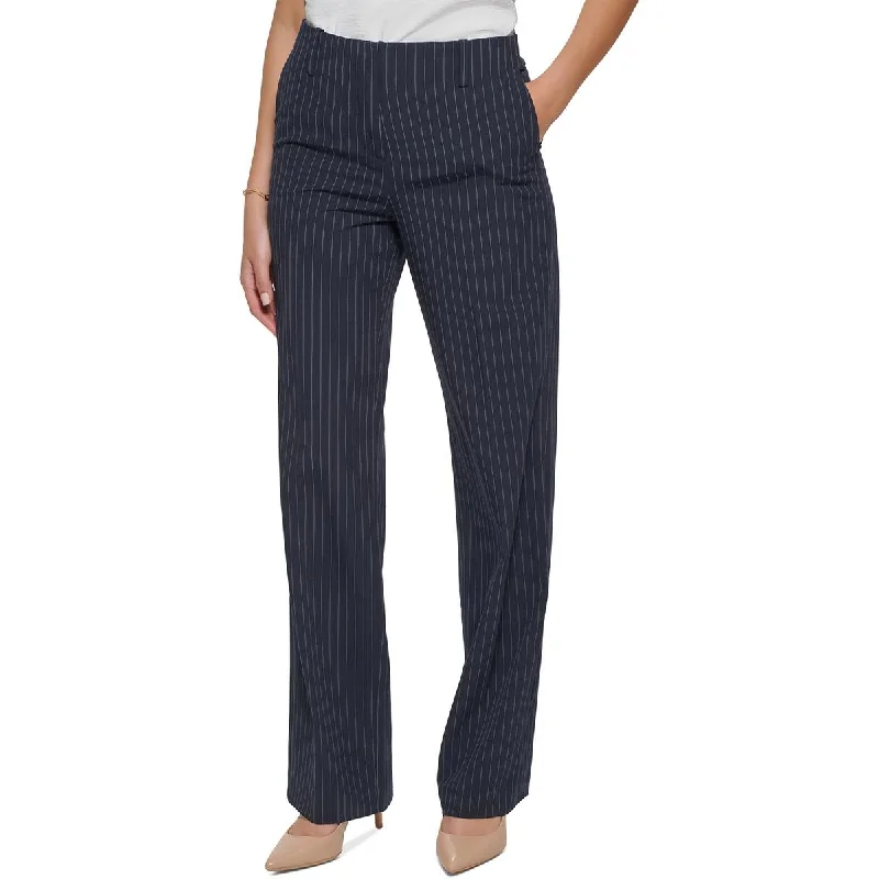 Cozy Fashion Tommy Hilfiger Womens Pinstripe Knit Wide Leg Pants