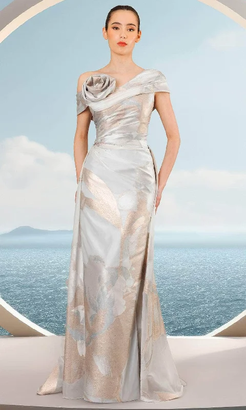 Easy Chic Janique 2515 - Rosette Accent Evening Dress