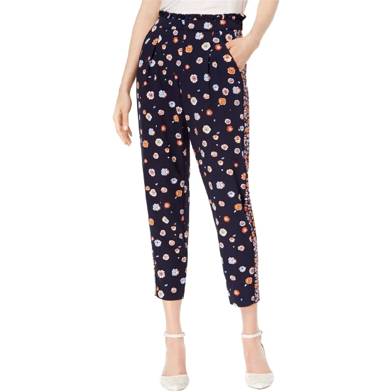 Breezy Comfort maison Jules Womens Pull-On Casual Cropped Pants, Blue, 4