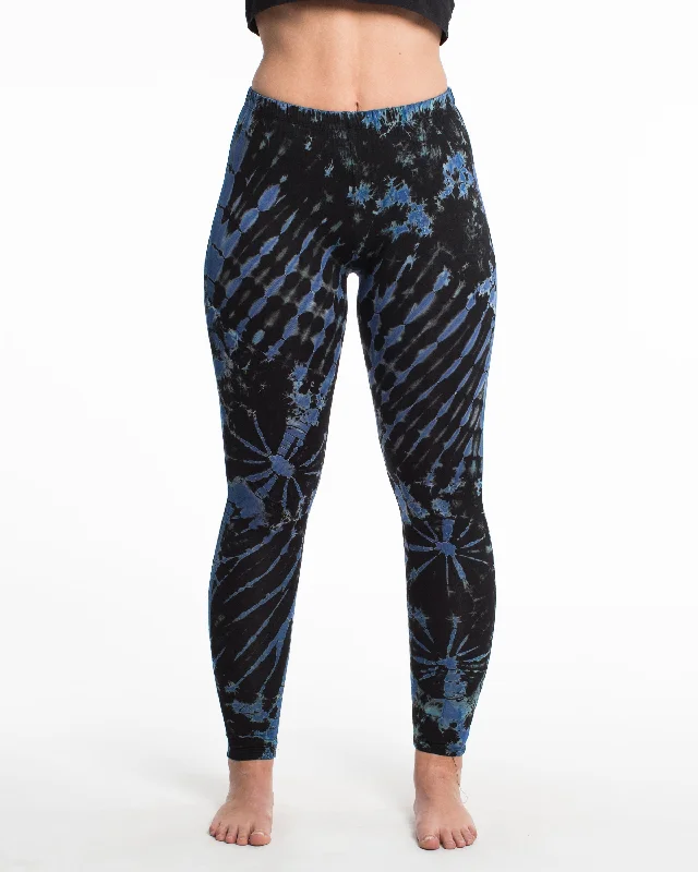 Comfortable Sweaters Womens Tie Dye Yoga Leggings in Blue
