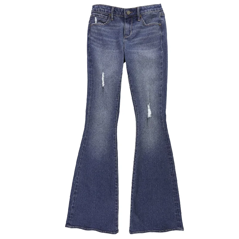 Cozy Footwear Articles of Society Womens Distressed Flared Jeans, Blue, 26