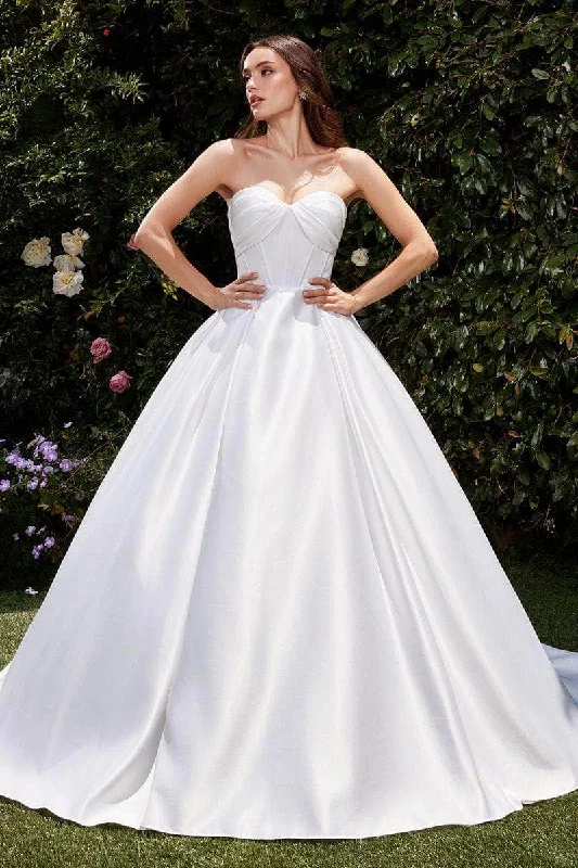Warm Chic Cinderella Divine Bridal CDS512W - Boning Pleated Ballgown