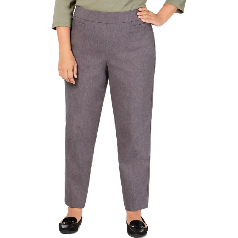 Timeless Style Alfred Dunner Womens Plus Allure Slimming Pull On Straight Leg Pants