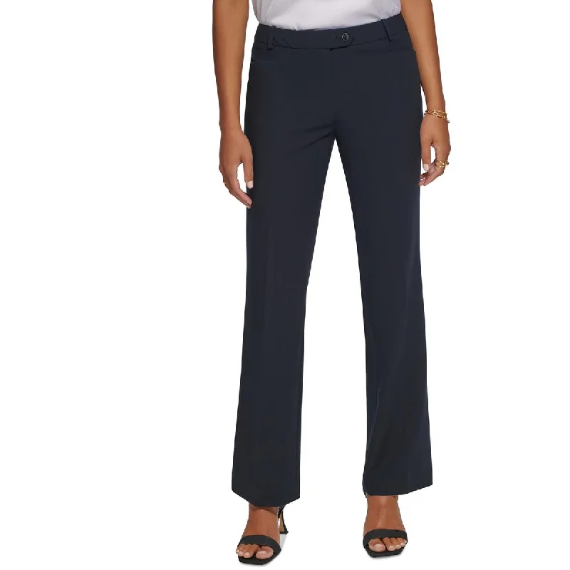 Layered Style Calvin Klein Womens Low Rise Modern Fit Straight Leg Pants