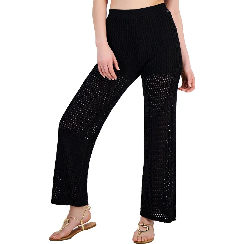 Stylish Casuals Guess Womens Crochet Knit Wide Leg Pants