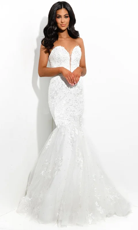 Cozy Fitting Jasz Couture - 7324 Embroidered Sweetheart Trumpet Gown