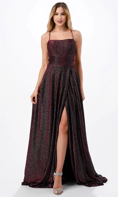 Soft Casuals Aspeed Design D533 - Sleeveless Glitter Evening Gown