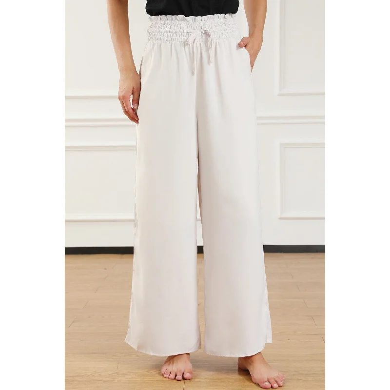 Sporty Wear Kendra Smocked High Waist Wide Leg Pants