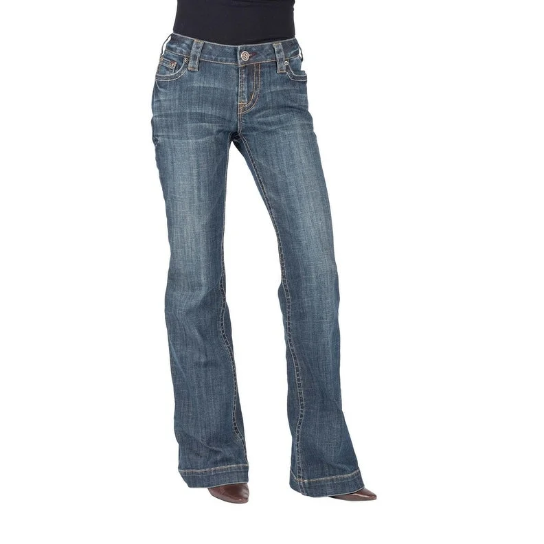 Soft Looks Stetson Western Denim Jean Women Flare Stitch Blue 11-054-0214-0200 BU