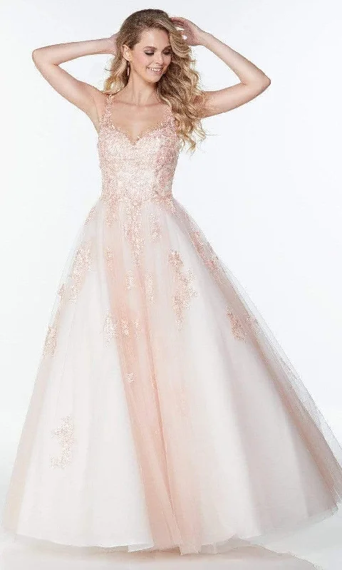 Sporty Wear Alyce Paris - 61079 Lace Ornate Sweetheart Gown