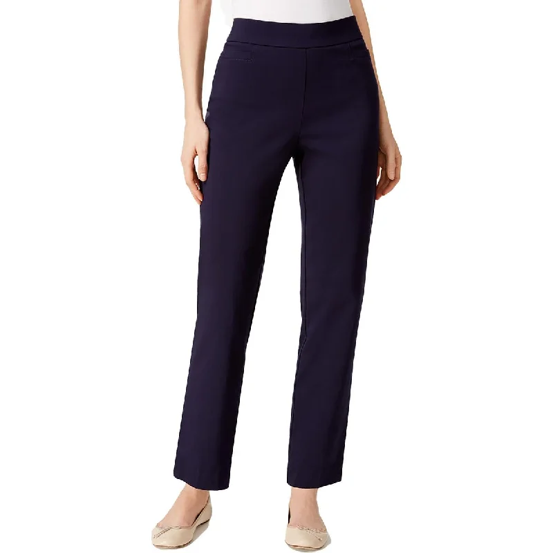 Relaxed Fits Alfred Dunner Womens Petites Slimming Modern Fit Straight Leg Pants