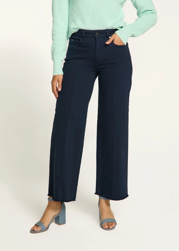 Trendy Looks French Dressing Jeans - Olivia Wide Ankle Solid Jean