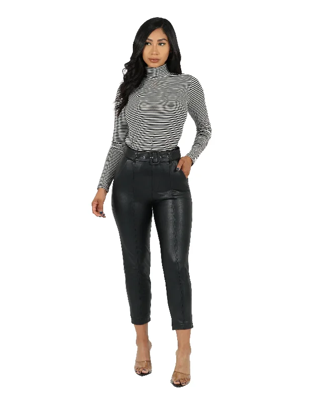 Comfy Dress Vegan Pull On Self Belted Trouser Pant