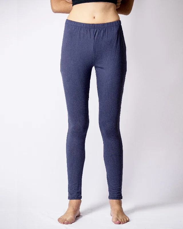 Cozy Fitting Womens Solid Color Yoga Leggings in Gray
