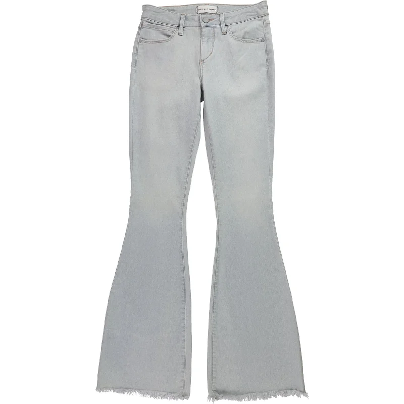Cozy Essentials Wear Articles of Society Womens Faith Raw Hem Flared Jeans, Blue, 27