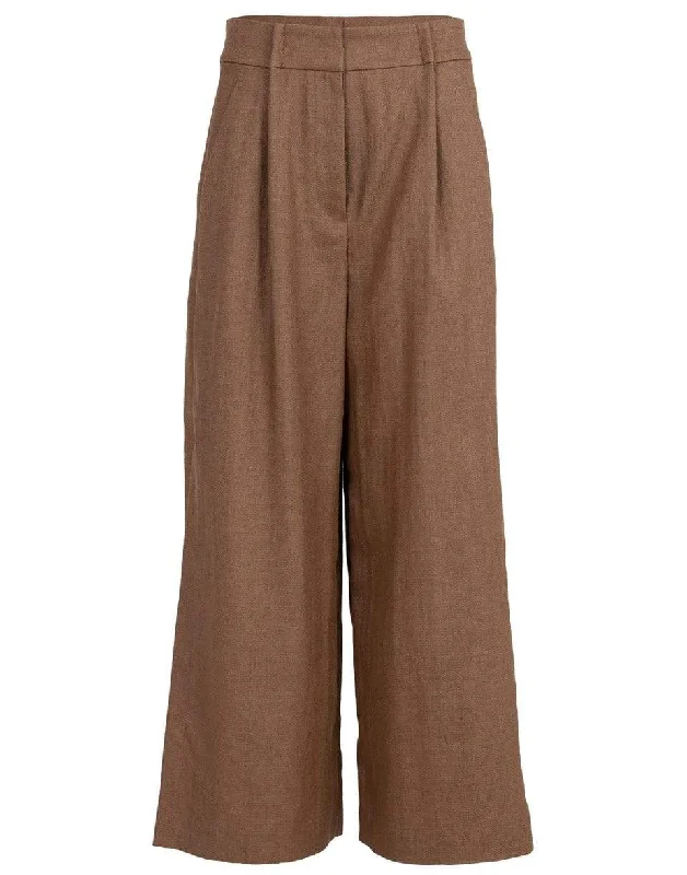 Casual Chic Looks Calf Slit Cropped Pant