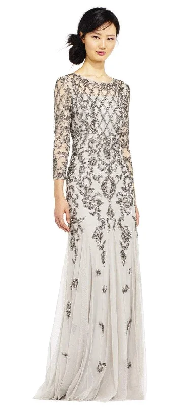 Simple Chic Adrianna Papell - Beaded Jewel A-line Gown AP1E201333