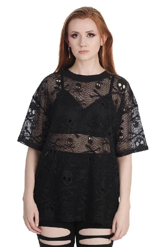 Stylish Casuals Skull Queen Long Top