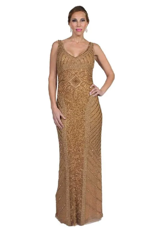 Cozy Footwear Theia Shining Gilded Mesh Long Dress 881772 - 1 Pc. Gold in size 8 Available Cozy Footwear Theia Shining Gilded Mesh Long Dress 881772 - 1 Pc. Gold in size 8 Available
