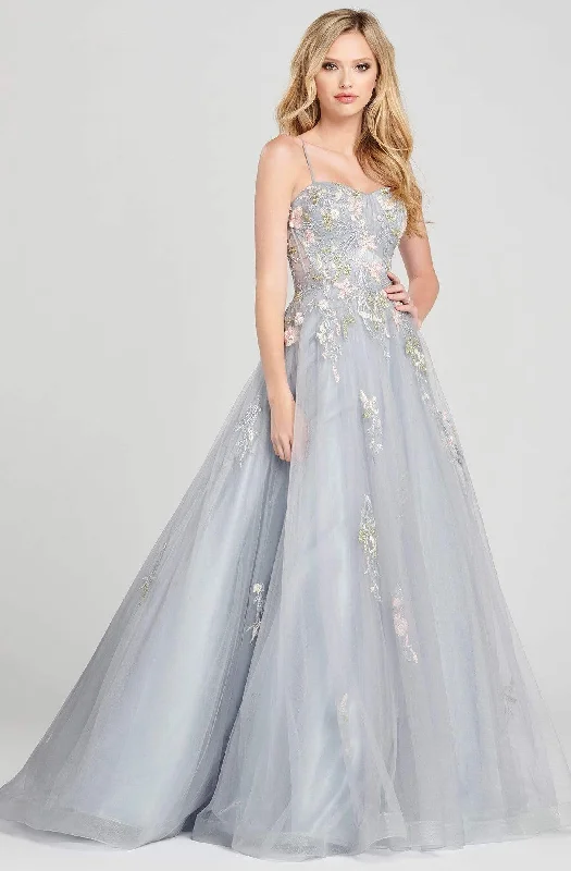Trendy Dresses Colette for Mon Cheri - CL12038 Embroidered Mesh A-Line Dress
