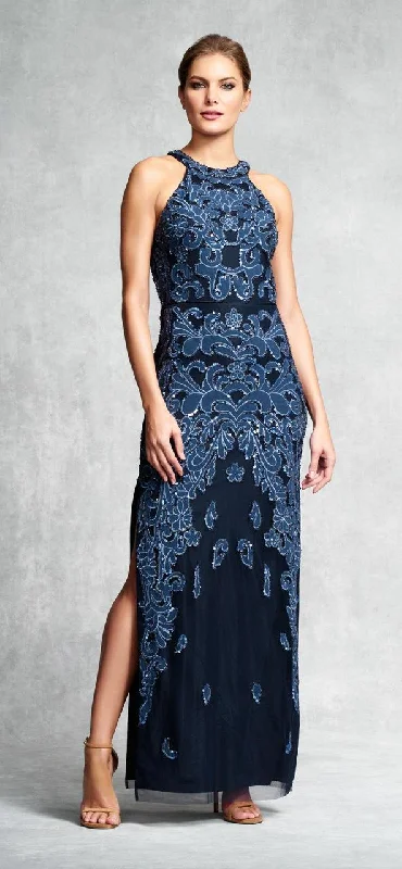 Comfortable Sweaters Aidan Mattox Halter Cutout High Slit Sheath Gown 54474110 - 1 pc Steel Blue In Size 10 Available Comfortable Sweaters Aidan Mattox Halter Cutout High Slit Sheath Gown 54474110 - 1 pc Steel Blue In Size 10 Available