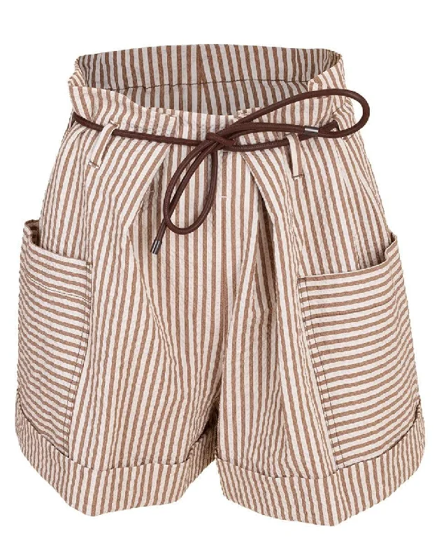 Urban Chic Seersucker Belted Short