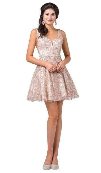 Cozy Chic Wear Dancing Queen - Glitter Mesh Fit and Flare Cocktail Dress 3103 - 1 pc Rose Gold In Size XS Available Cozy Chic Wear Dancing Queen - Glitter Mesh Fit and Flare Cocktail Dress 3103 - 1 pc Rose Gold In Size XS Available