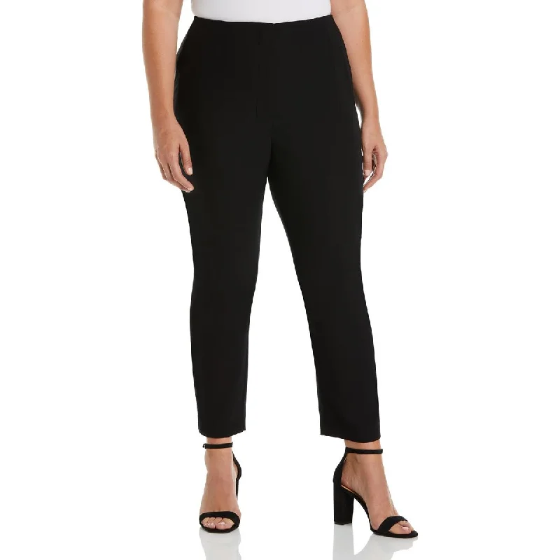 Comfy Chic Wear Ella Rafaella Womens Plus High Rise Ankle Straight Leg Pants