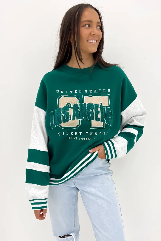 Weekend Comfort Wear Game Night Crew Bottle Green
