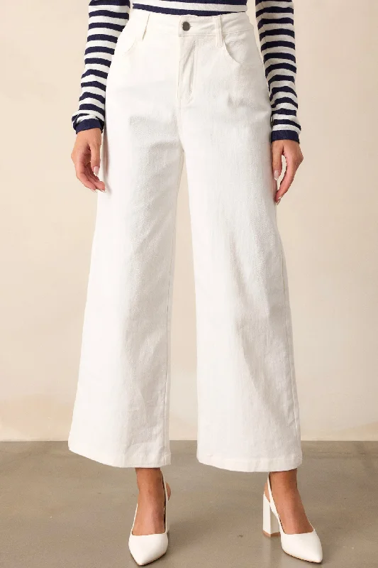 Soft Textures Urban Nomad Ivory Wide Leg Jeans