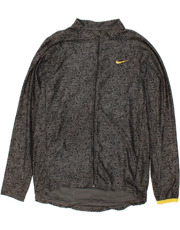 Casual Ease NIKE Womens Big & Tall Abstract Pattern Tracksuit Top Jacket UK 18 XL Grey Casual Ease NIKE Womens Big & Tall Abstract Pattern Tracksuit Top Jacket UK 18 XL Grey