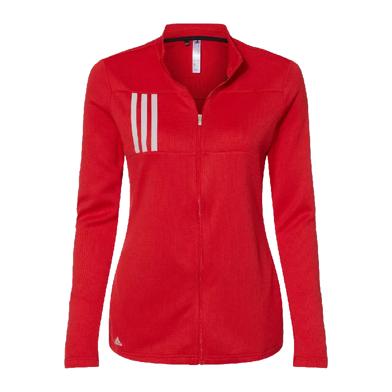 Soft Casuals B2080W Ladies 3 Stripes Double Knit Full Zip Jacket