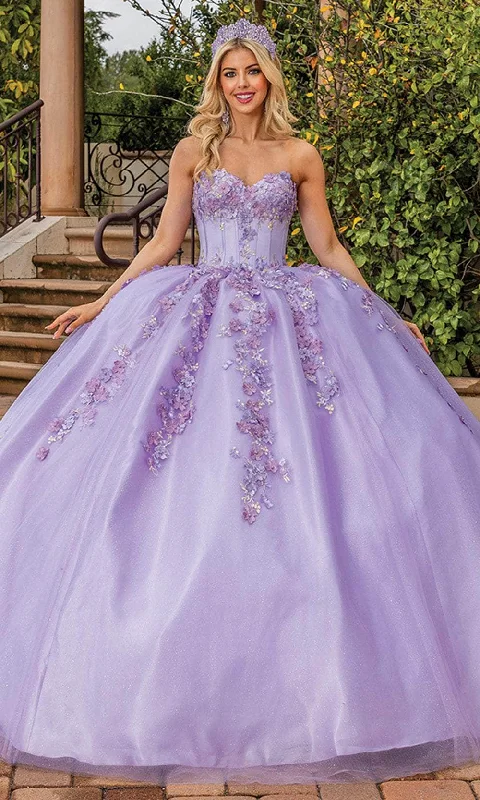 Effortless Looks Dancing Queen 1855 - Corset Floral Applique Ballgown