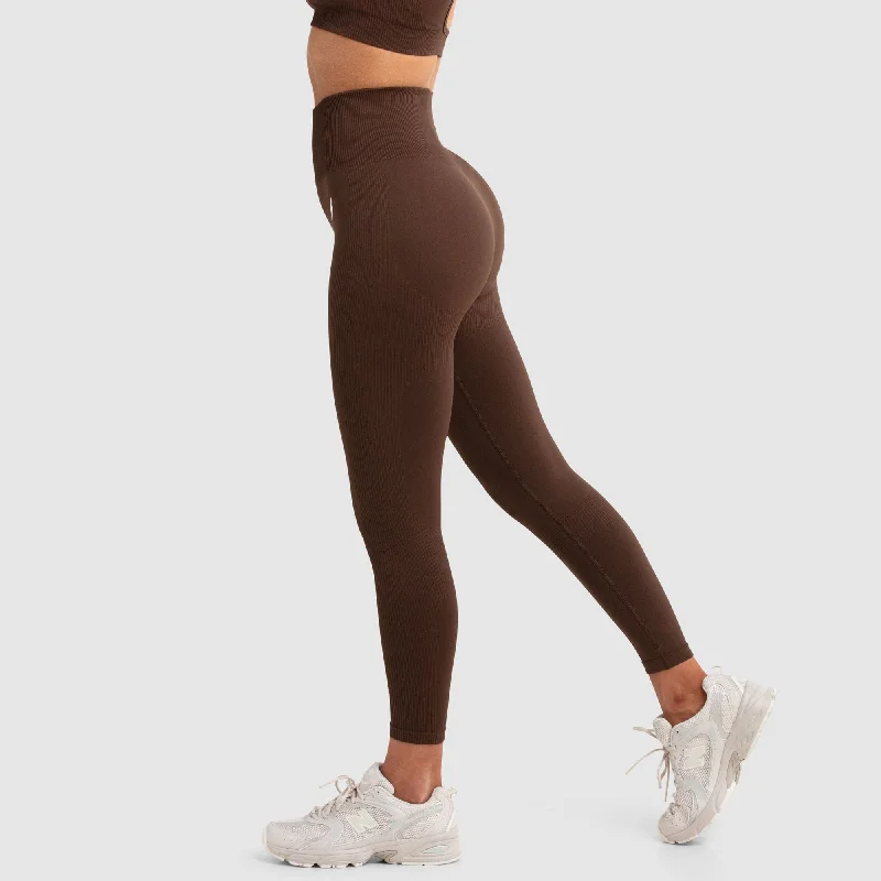 Effortless Dressing Impact Seamless Leggings - Espresso