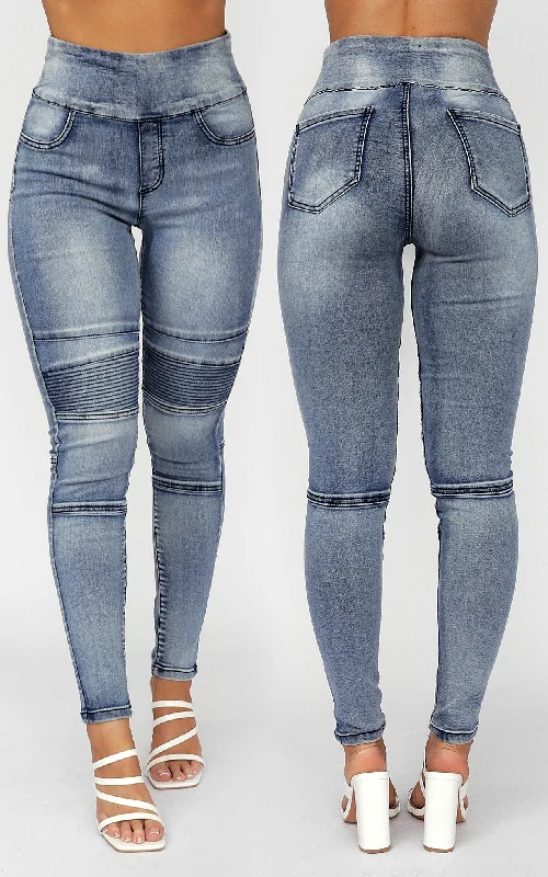 Casual Chic Outfits Pirilisa Jeggings - Vintage Blue