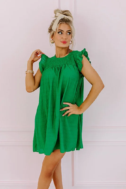 Easy Chic Wear Saltwater Sunrise Shift Dress In Green