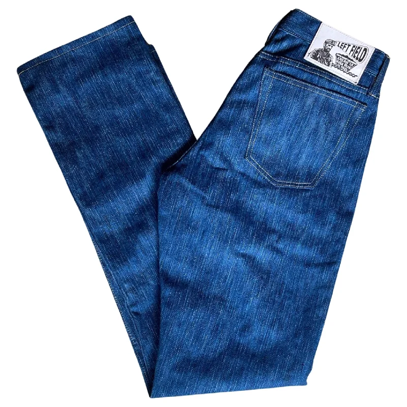 Soft Comfort Wear Greaser Tokushima Shoai Hank Dyed denim (Natural plant dyed Indigo)  Size up 2 sizes!