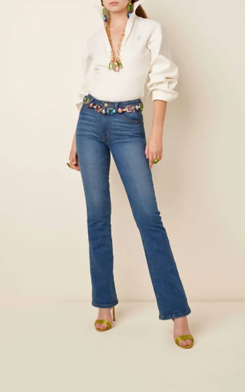 Elegant Fit Straight Leg Denim In Blue
