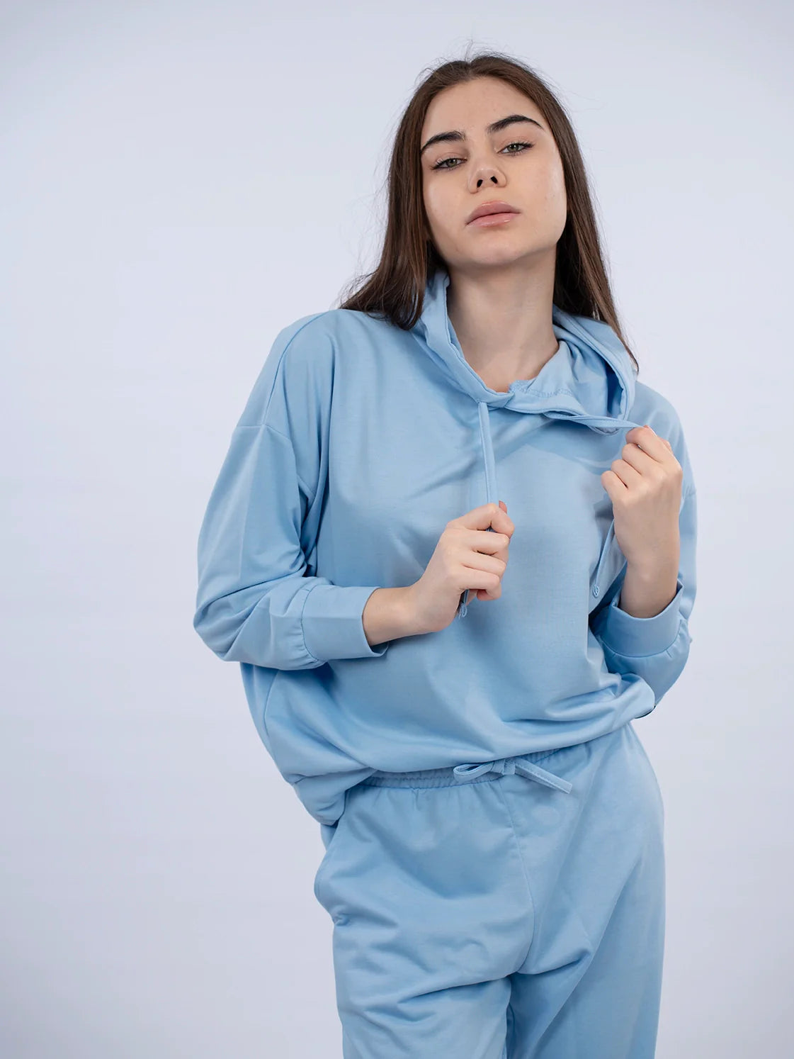 Timeless Style Blue Casual Hoodie