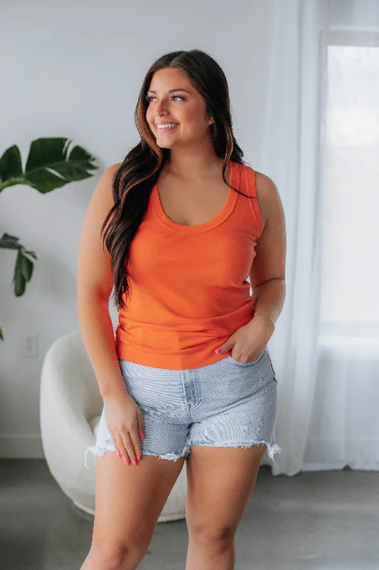 Stylish Jackets Lita Basic Tank - Tangerine