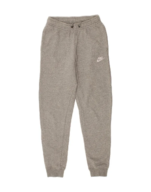 Cozy Chic Trends NIKE Womens Tracksuit Trousers Joggers UK 6 XS  Grey Cotton