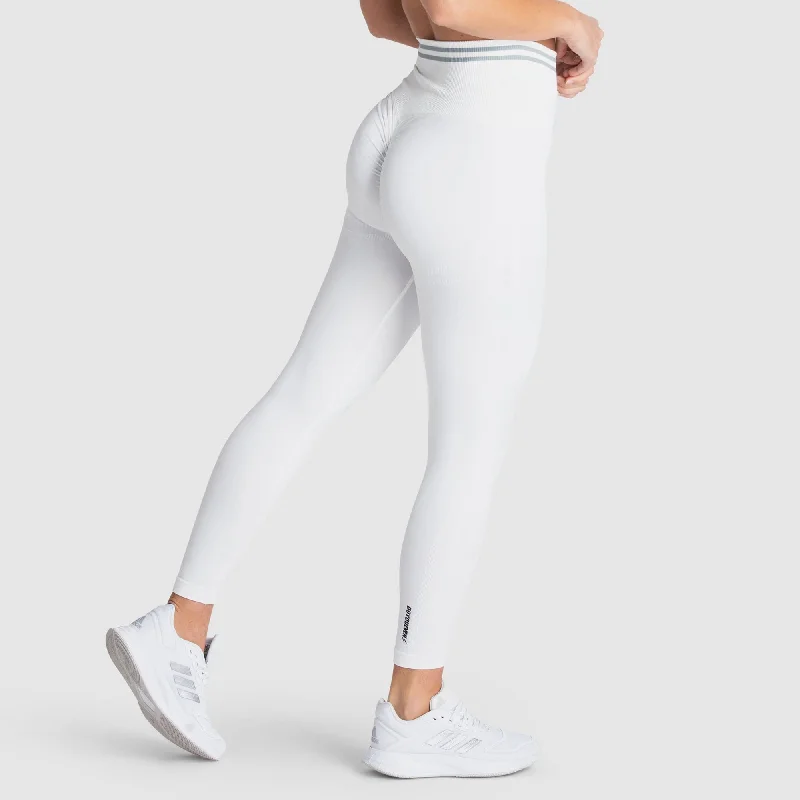 Relaxed Fashion DYE Scrunch Seamless Leggings - Bright White
