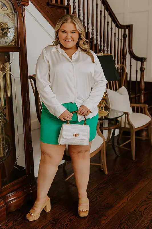 Casual Chic Looks Ready To Remix High Waist Shorts In Green Curves